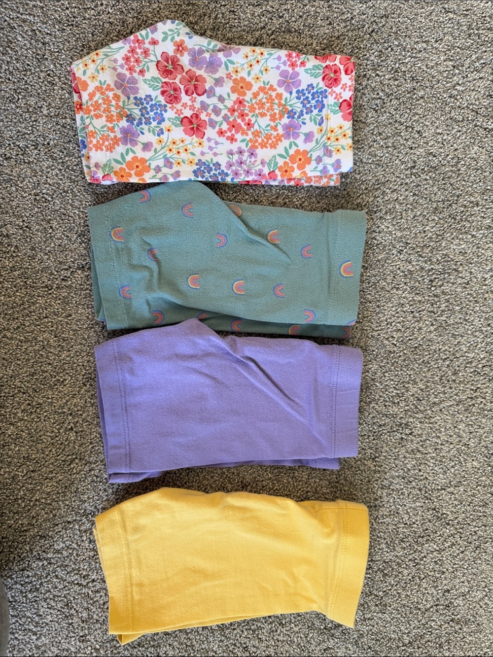 Wonder Nation Girls Bike Shorts 4 Pairs Size XS 4/5